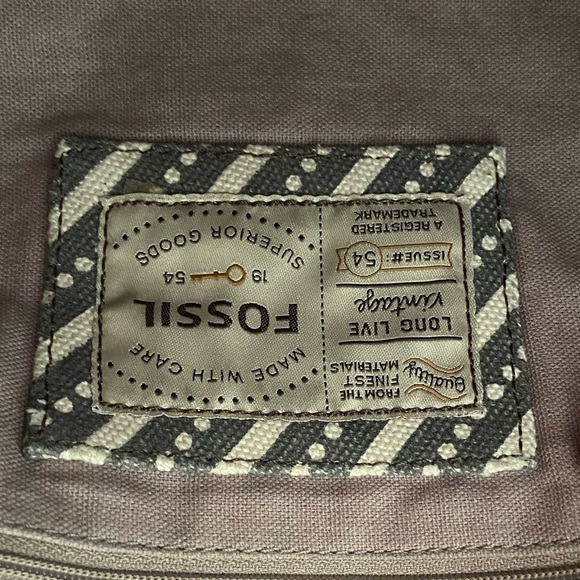 Vintage Authentic FOSSIL Issue 54 Cognac Leather Messenger Bag Crossbody - Picture 13 of 15